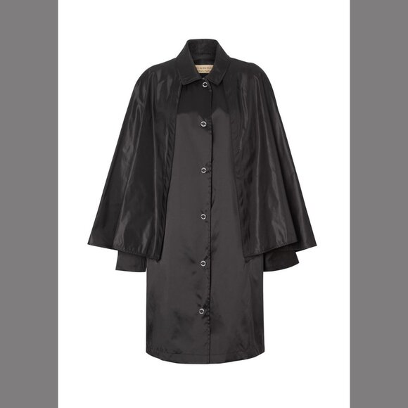 $2550 BURBERRY Cape Detail Logo Trim Belted Econyl Runway Coat - Picture 11 of 12